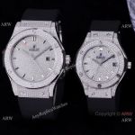 Swiss Quality Bust Down Hublot Classic Fusion Couple Watches Stainless Steel case-Best Hublot Watches Replica